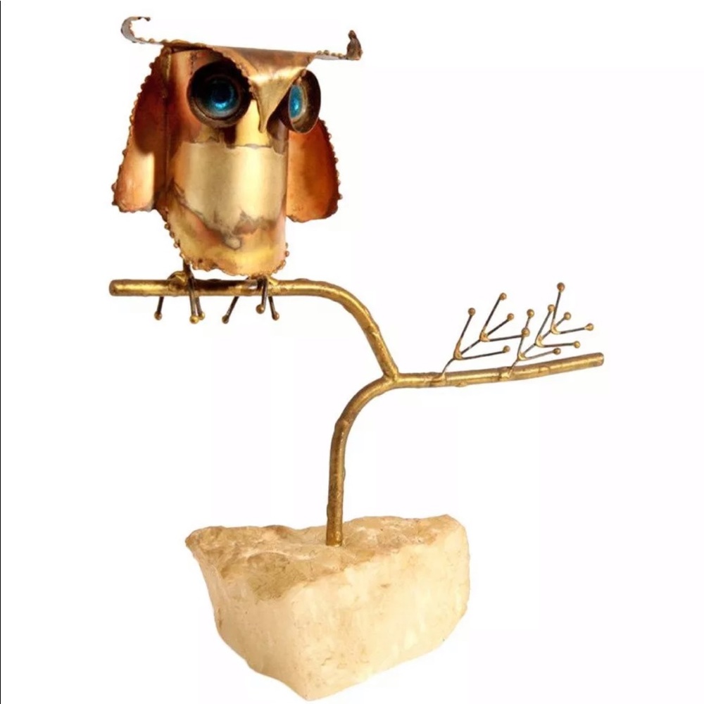C. Jere Owl on Branch Early Sculpture 1969
